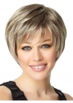 Synthetic Straight Layered Bob Wig 