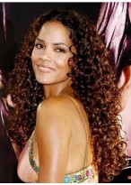 Halle Berry Remy Hair Curly Wig 