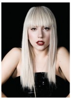 Lady Gaga Synthetic Long Straight Wig 