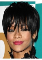 Rihanna Hairstyle Straight Short Capless Wig 