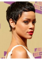 Rihanna's Short Capless Synthetic Wig 