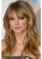 Taylor Swift Hairstyle Long Wavy Remy Hair Wig 