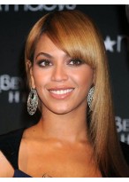 Beyonce Straight Capless Long 100% Remy Human Hair Wig 