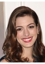 Anne Hathaway Wavy Full Lace Real Human Hair Wig 