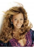Beyonce Hairstyle Long Wavy Blonde Lace Wig 