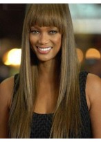 Tyra Banks Straight Lace Front Remy Hair Wig 