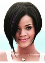 Rihanna Human Hair Straight Lace Front Wig 