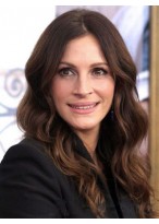 Julia Roberts Delicate Wavy Lace Front Human Hair Wig 