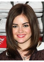 Lucy Hale Superb Lace Front Straight Synthetic Wig 