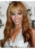 Beyonce Diaphanous Synthetic Wavy Capless Wig 
