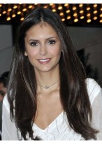 Nina Dobrev Synthetic Straight Lace Front Wig 