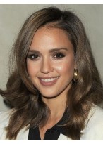 Jessica Alba Debonair Straight Lace Front Synthetic Wig 