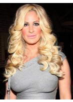 Kim Zolciak Human Hair Lace Front With Monofilament Wavy Wig 