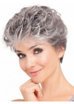 Wavy Front Lace Synthetic Gray Wig 
