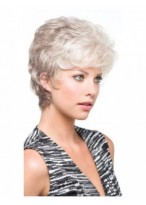 Synthetic Carefree Side Parting Gray Wig 
