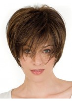 Womens Short Crop Lace Front Remy Hair Wig 