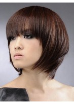 Short Straight Capless Remy Hair Wig 