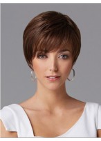 Short Human Hair Straight Wig 