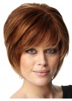 Layers Human Hair Short Capless Wig 