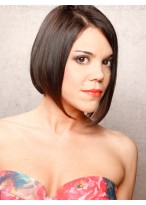 Short Lace Front Straight Remy Human Hair Wig 