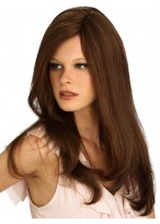 Straight Human Hair Capless Wig Without Bangs 