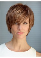 Chic Short Straight Lace Front Human Hair Wig 