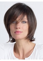 Lace Front Wavy Remy Human Hair Wig With Side Bangs 