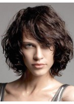 Bob Style Wavy Remy Human Hair Capless Wig 