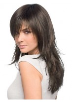 Long Textured Layered Front Lace Human Hair Wig 