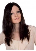 Long Centre Parting Lace Front Human Hair Wig 