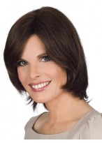 Lace Front Remy Human Hair Wig With Side Swept Fringe 
