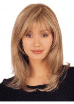 Mid Length Lace Front Layered 100% Human Hair Wig 