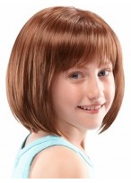Shoulder Length Straight Lace Front Girls Wig 
