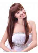 Long Straight Remy Human Hair Wig 