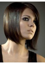 Synthetic Diaphanous Straight Lace Front Wig 