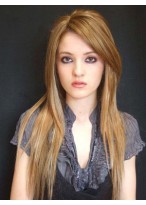 Long Attractive Human Hair Lace Front Wig 