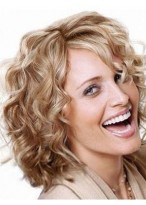 Superb Wavy Human Hair Lace Front Wig 
