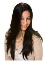 Human Hair Straight Front Lace Wig 
