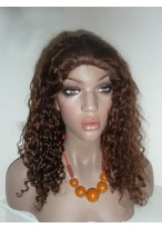 Lace Front Brown Human Hair Wig 