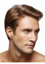 Straight Full Lace Mens Synthetic Wig 