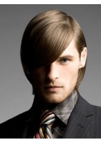 Style Lace Front Human Hair Mens Wig 