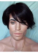 Short Synthetic Capless Wig For Man 