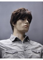 Short Straight Synthetic Mens Wig 