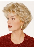 Short Flyaway Waves Capless Synthetic Wig 