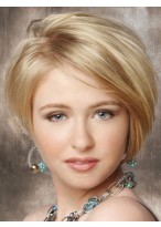 Short Straight Front Lace Synthetic Wig 