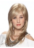 Layered Light Blonde Lace Front Synthetic Wig 