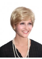 Short Straight Style Capless Synthetic Wig 