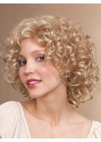 Medium Length Curly Synthetic Hair Wig 