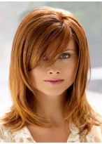Synthetic Straight Capless Wig With Bangs 