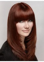 Straight Synthetic Middle Part Capless Wig 